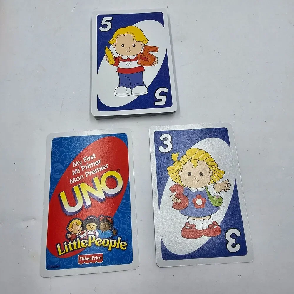 Vintage Fisher Price Little People My First UNO Card Game Complete Toddler 2006